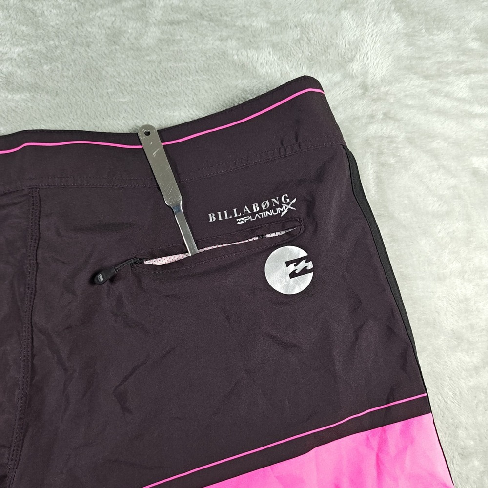 Billabong Board Shorts Men 36 Black Pink Platinum X PX2 Recycler Series Surf Y2K - Picture 10 of 10